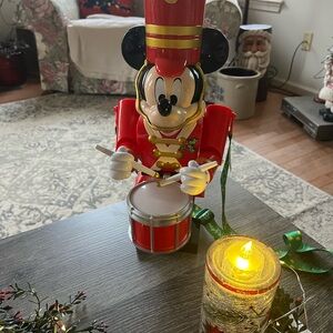 NWOT Disney Mickey Mouse Drummer popcorn bucket - Festive Red and Gold